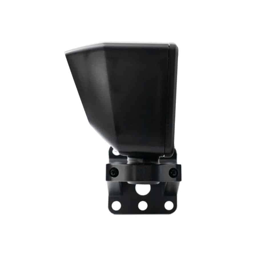 IRB-RET2 retroreflective photoeye with ball-and-socket mount, side profile